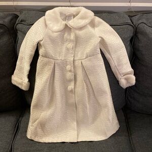 Girl Vanilla Cream Dress Coat | Size 5
